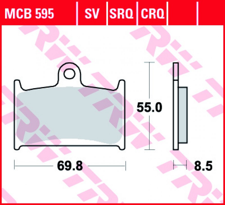 TRW MCB595 SV fékbetét - Szinteres