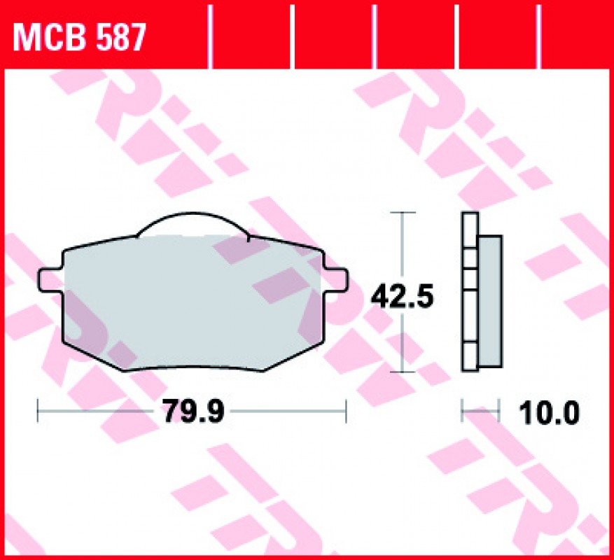 TRW MCB587 fékbetét - Organikus