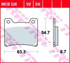 TRW MCB530 SV fékbetét - Szinteres