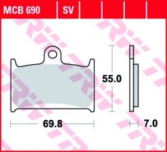 TRW MCB690 SV fékbetét - Szinteres