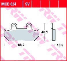 TRW MCB624 fékbetét - Organikus