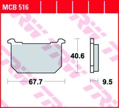 TRW MCB516 első/hátsó fékbetét - Organikus