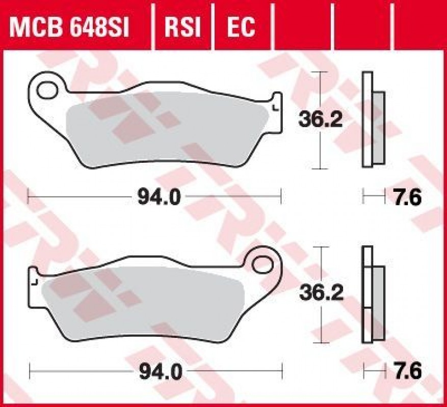 TRW MCB648 RSI hátsó fékbetét - Szinteres (Off-Road Racing)