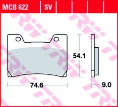 TRW MCB622 SV fékbetét - Szinteres