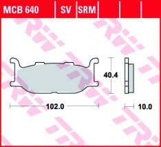 TRW MCB640 SRM fékbetét - Szinteres