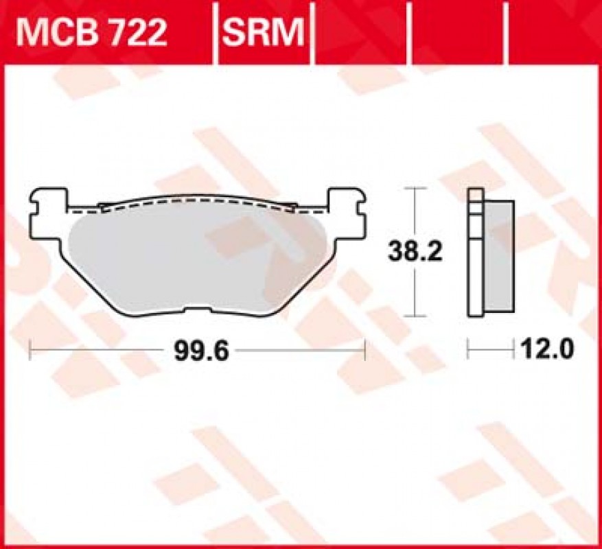 TRW MCB722 SRM hátsó fékbetét - Szinteres