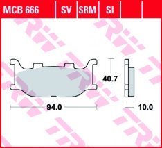 TRW MCB666 SRM fékbetét - Szinteres