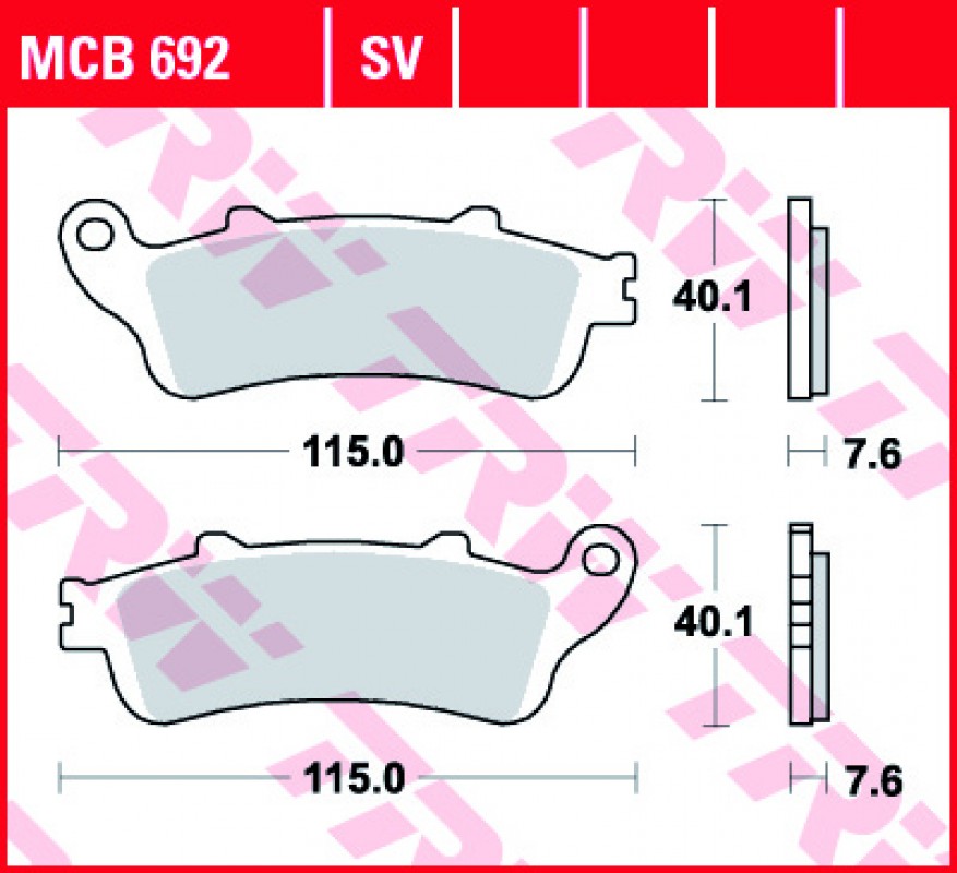 TRW MCB692 SV fékbetét - Szinteres