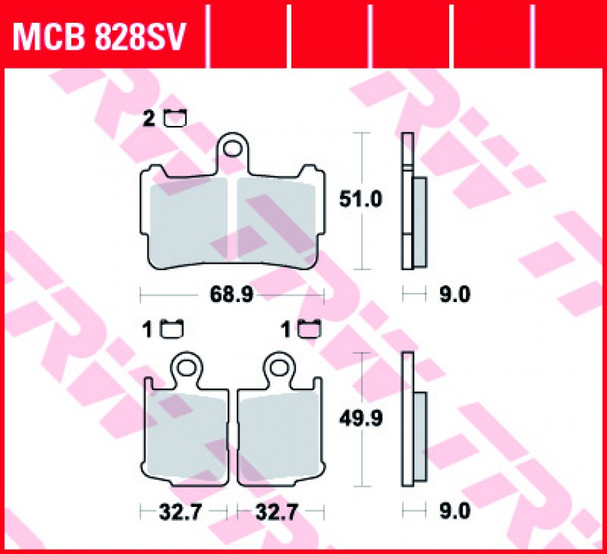 TRW MCB828 SV fékbetét - Szinteres