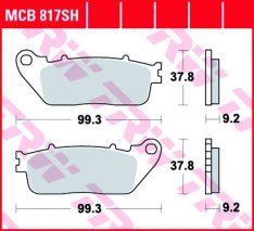 TRW MCB817 SH hátsó fékbetét - Szinteres