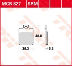 TRW MCB827 SRM fékbetét - Szinteres
