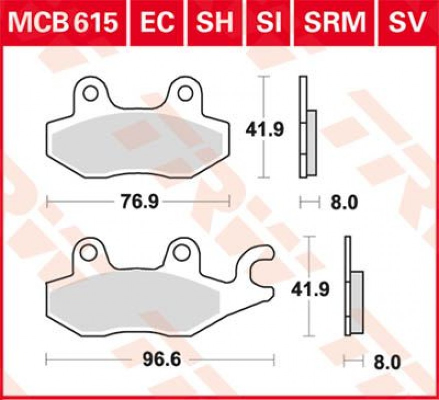 TRW MCB615 SRM fékbetét - Szinteres