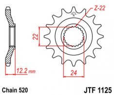 JT lánckerék JTF1125.16