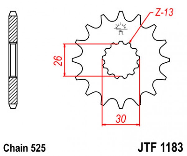 JT lánckerék JTF1183.17