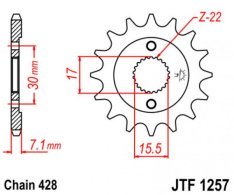 JT lánckerék JTF1257.14