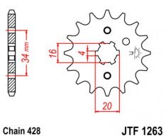 JT lánckerék JTF1263.16