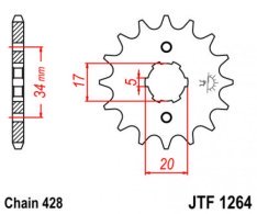 JT lánckerék JTF1264.15
