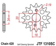 JT lánckerék JTF1310.15