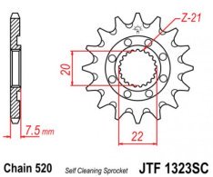 JT lánckerék JTF1323.13