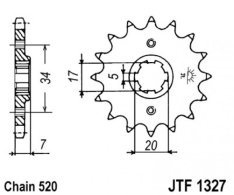 JT lánckerék JTF1327.15