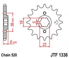 JT lánckerék JTF1336.14