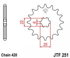 JT lánckerék JTF251.15