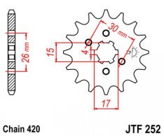 JT lánckerék JTF252.14