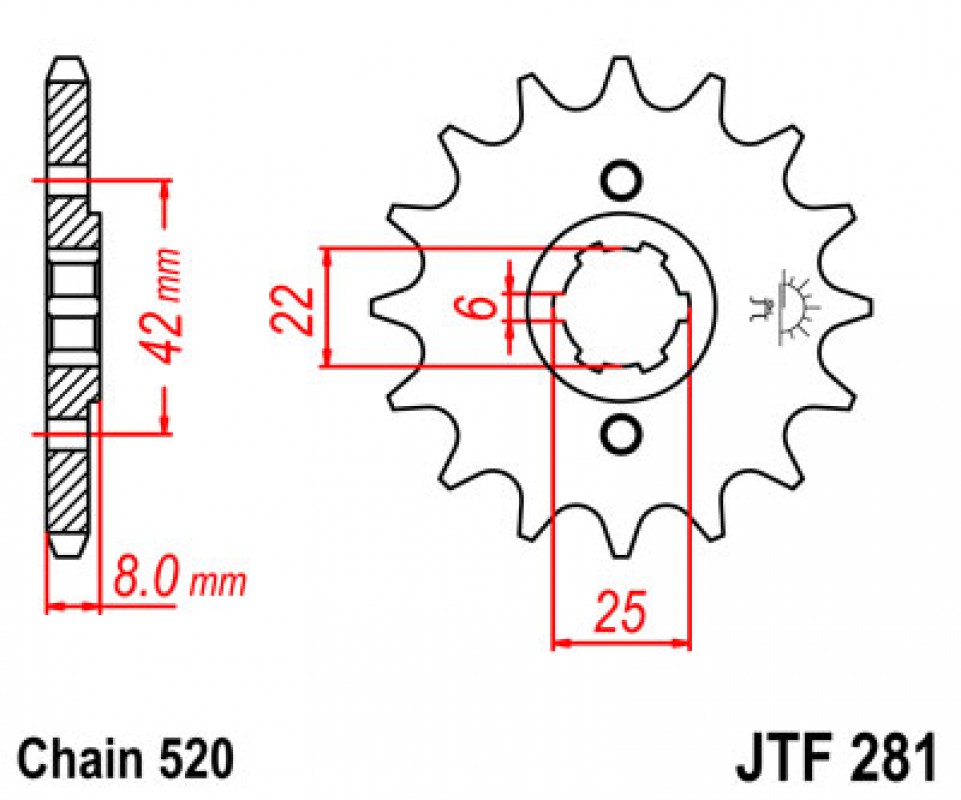 JT lánckerék JTF281.13