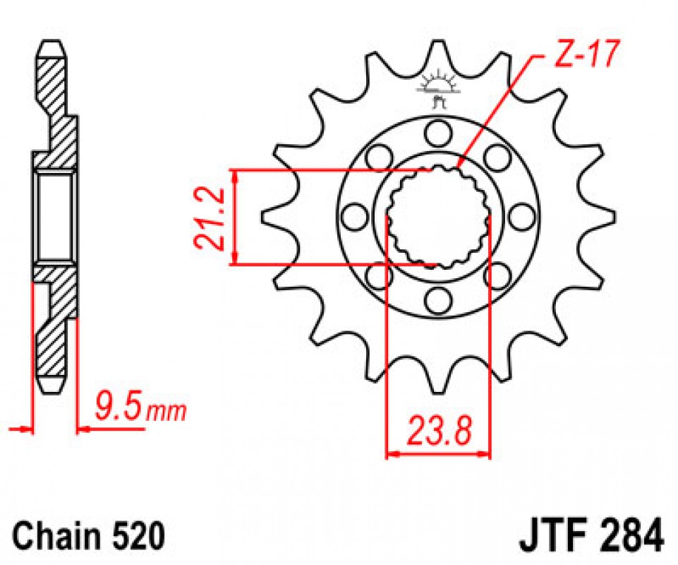 JT lánckerék JTF284.12