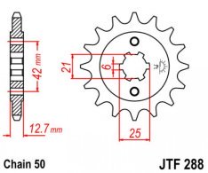 JT lánckerék JTF288.16