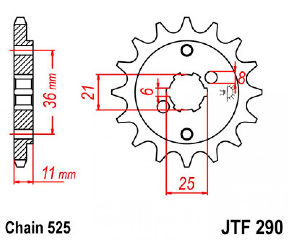 JT lánckerék JTF290.15