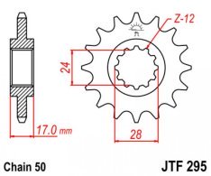 JT lánckerék JTF295.15