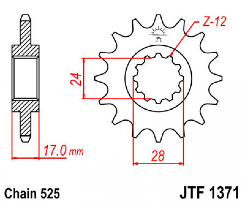 JT lánckerék JTF1371.15