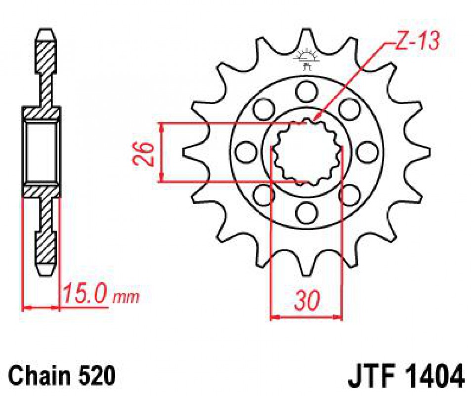 JT lánckerék JTF1404.15