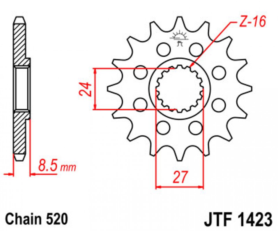 JT lánckerék JTF1423.16
