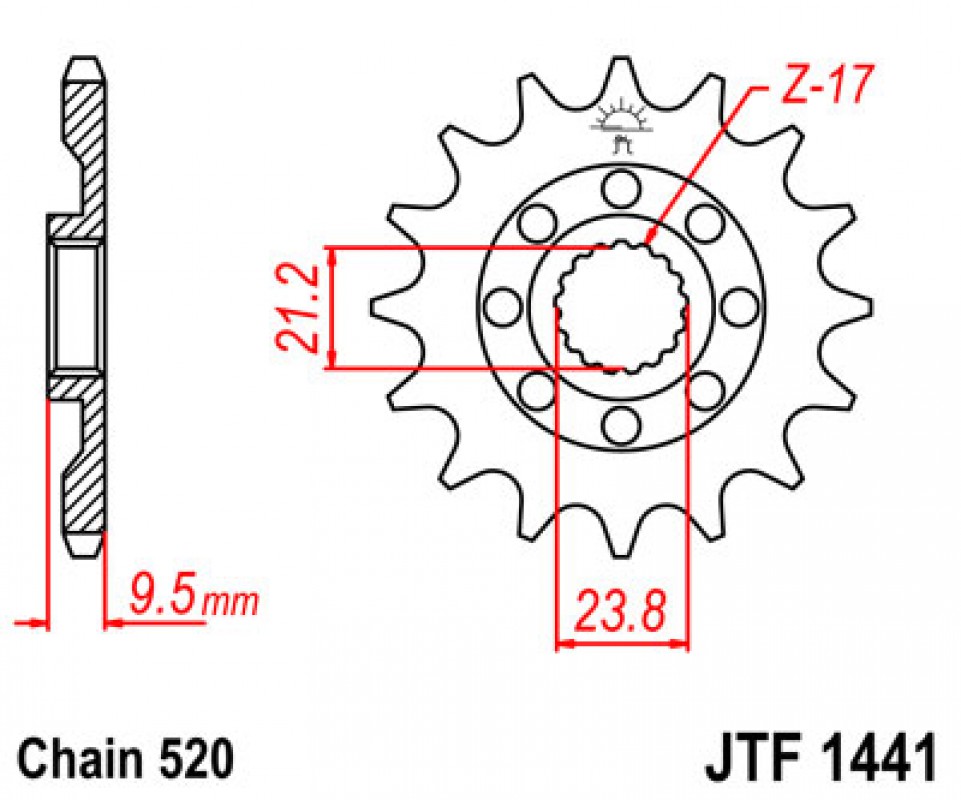 JT lánckerék JTF1441.15