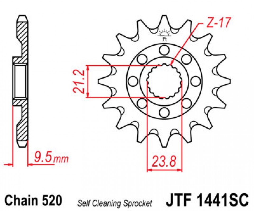 JT lánckerék JTF1441.14