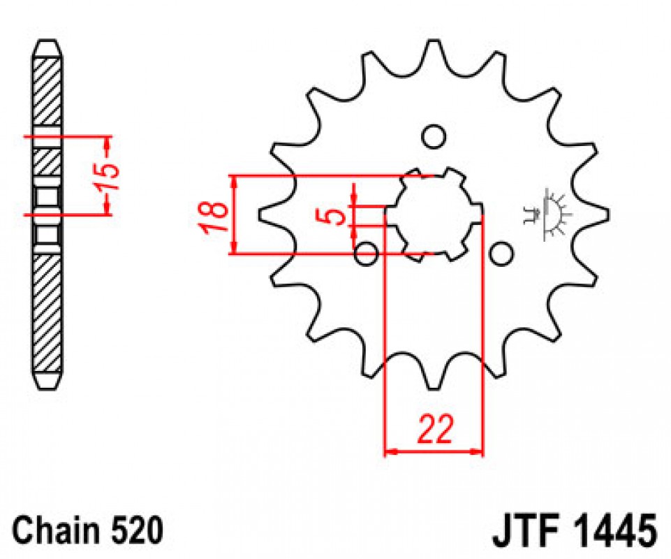JT lánckerék JTF1445.11