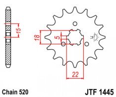 JT lánckerék JTF1445.12