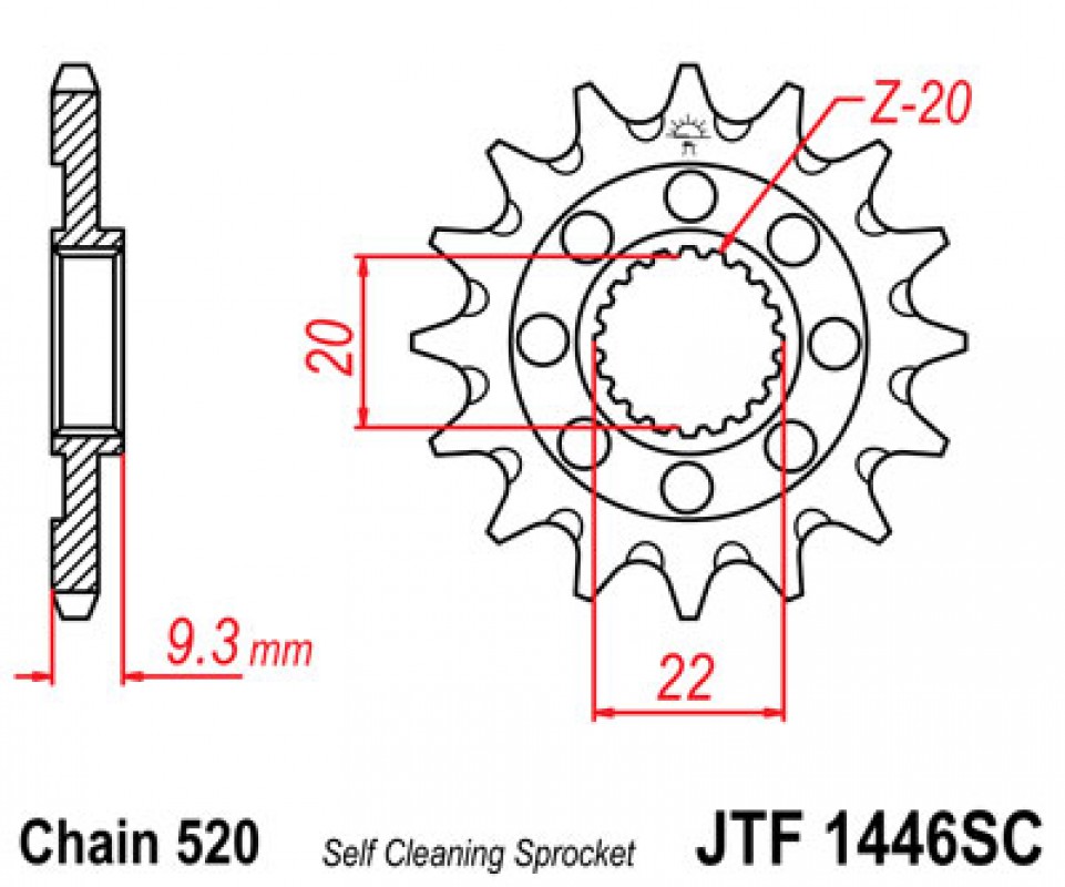 JT lánckerék JTF1446.13