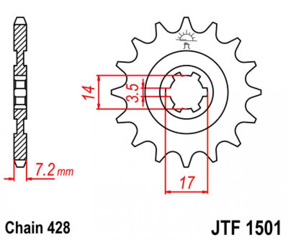 JT lánckerék JTF1501.12