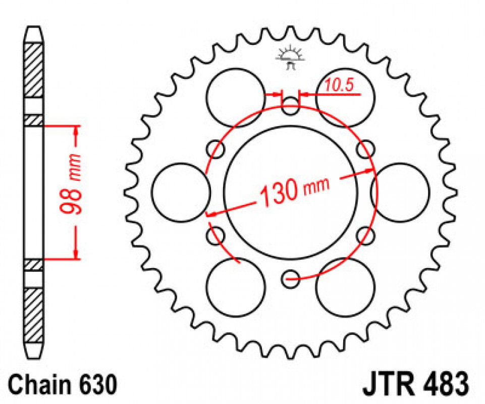 JT lánckerék JTR483.33