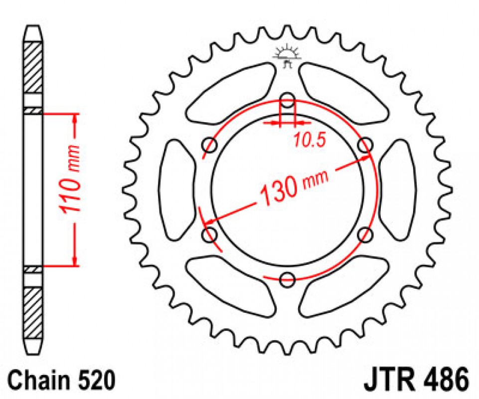JT lánckerék JTR486.38