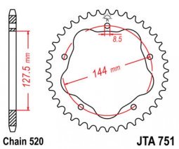 Hátsó lánckerék a JT-től