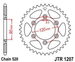 Hátsó lánckerék a JT-től