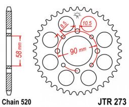 Hátsó lánckerék a JT-től