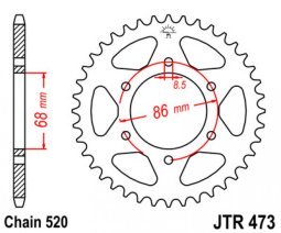 Hátsó lánckerék a JT-től