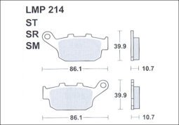 AP Racing LMP214 SM típusú fékbetét