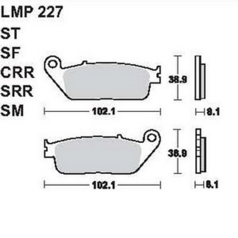 AP Racing LMP227 SF típusú fékbetét
