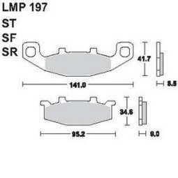 AP Racing LMP197 SR típusú fékbetét